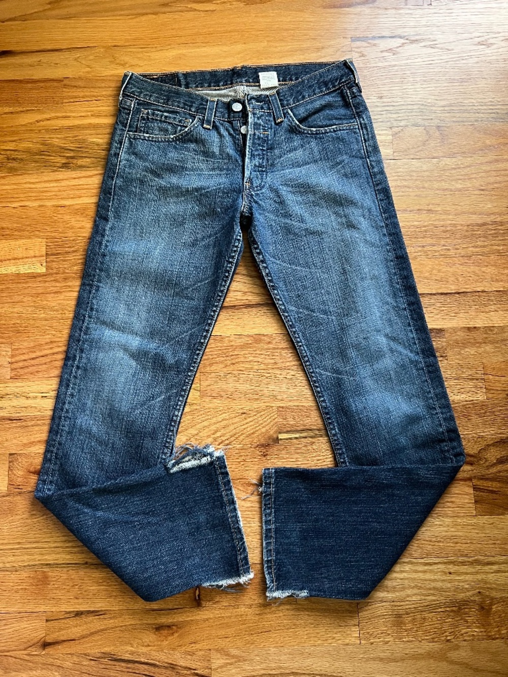 Vintage levi’s 502 100% cotton button fly jeans unisex 29x32 USA!